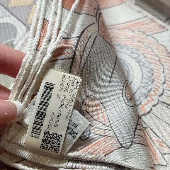 HERMES BNIB Pony Pit Stop DOUBLE FACE scarf 90 cm by Ugo Bienvenu | Silk, Pastel - Picture 8 of 9